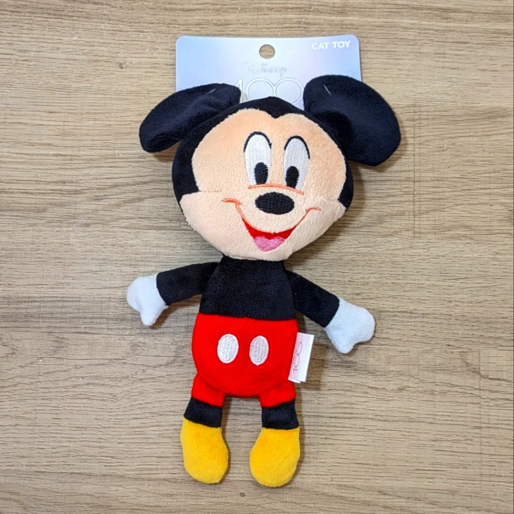 Disney Mickey Mouse Plush Stuffed Pet Chew Toy Fetch For Pets Disney100